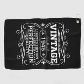 Vintage 1945 80th Birthday Aged To Perfection ゴルフタオル (横)