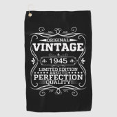 Vintage 1945 80th Birthday Aged To Perfection ゴルフタオル (正面)