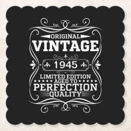 Vintage 1945 80th Birthday Aged To Perfection ペーパーコースター