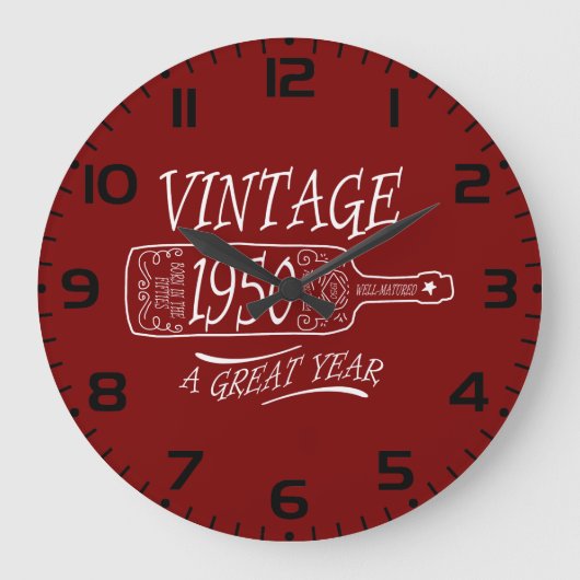 Vintage 1950 A Great Year ラージ壁時計 (正面)