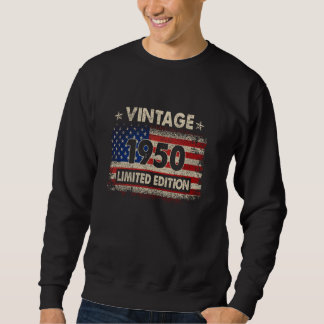 Vintage 1950 American Flag 75th Birthday Gifts 75 スウェットシャツ