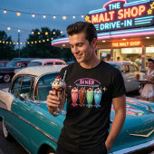 Vintage 1950s Style: Retro Neon Diner Milkshakes トライブレンドＴシャツ