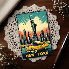Vintage 1955 New York City Skyline ポストカード