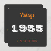 Vintage 1955 – Personalized 70th Birthday Party  招待状 (正面/裏面)