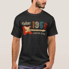 Vintage 1956 Birthday Electric Guitar Bassist Gift Tシャツ