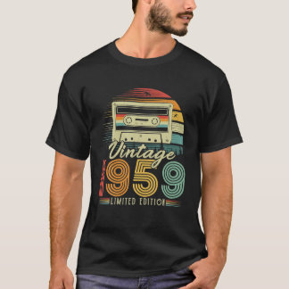 Vintage 1959 Retro Cassette 1959 67th Birthday 67 Tシャツ