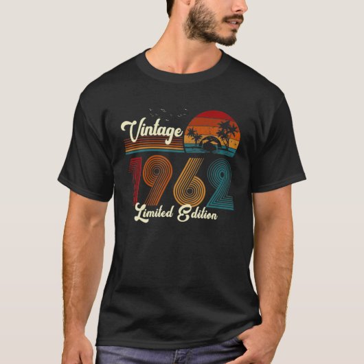 Vintage 1962 58Th Birthday. Tシャツ (正面)