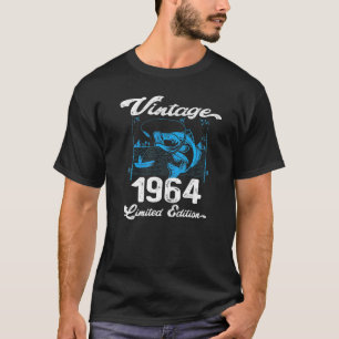 Vintage 1964 58 Year Old Fishing Fishermen Birthd Tシャツ