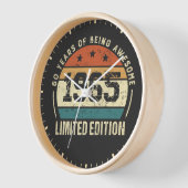 Vintage 1965 Retro 60th Birthday Anniversary 壁時計 (傾斜)