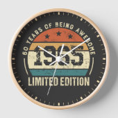 Vintage 1965 Retro 60th Birthday Anniversary 壁時計 (正面)