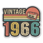 Vintage 1966 Birthday Music Cassette Tape Bday シール (正面)