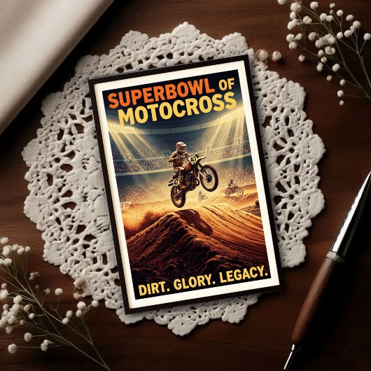Vintage 1970s Superbowl of Motocross ポストカード