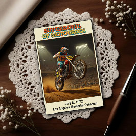 Vintage 1970s Superbowl of Motocross ポストカード