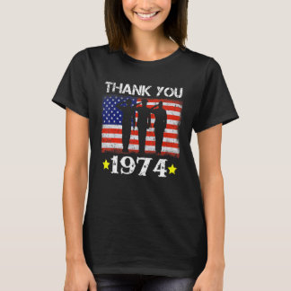 Vintage 1974 48 Years Old Flag American 48th Birt Tシャツ