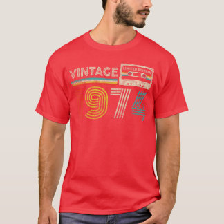 Vintage 1974 Classic Birthday 1974 Cassetteape Vin Tシャツ