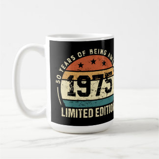 Vintage 1975 Retro 50th Birthday Anniversary コーヒーマグカップ