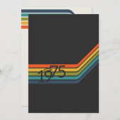 Vintage 1975 Style Birthday Invitation 招待状 (正面/裏面)