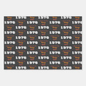 Vintage 1976 50th Birthday Gift Limited Edition ラッピングペーパーシート (正面2)