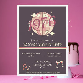Vintage 1976 50th birthday party Invitation 招待状