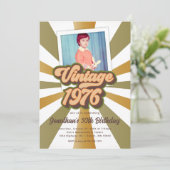 Vintage 1976 50th Birthday Photo 招待状 (スタンド正面)