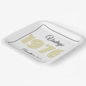 Vintage 1976 Retro Birthday 50th Birthday Name ペーパープレート (傾斜あり)