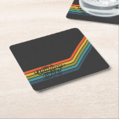 Vintage 1976 Retro Design paper coaster スクエアペーパーコースター (アングル)