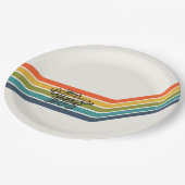 Vintage 1976 Retro Design paper plates ペーパープレート (アングル)