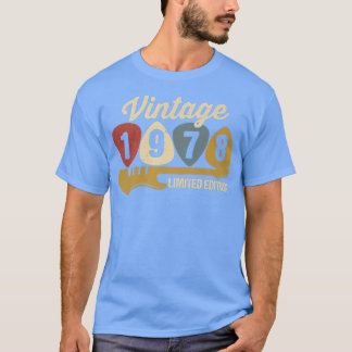 Vintage 1978 Birthday Retro Guitar 44th Birthday P Tシャツ