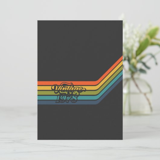 Vintage 1978 Style Birthday Invitation 招待状 (スタンド正面)