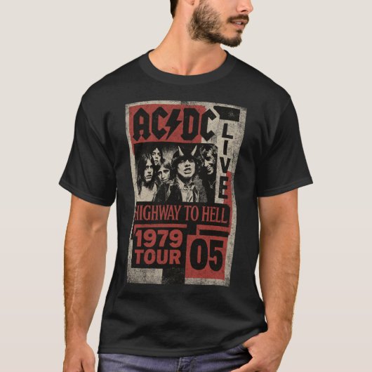 Vintage 1979 Rock & Roll Concert Tour Poster Tシャツ (正面)