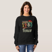 Vintage 1980 Legendary Fencer Fencing Fencing Coac スウェットシャツ (正面フル)