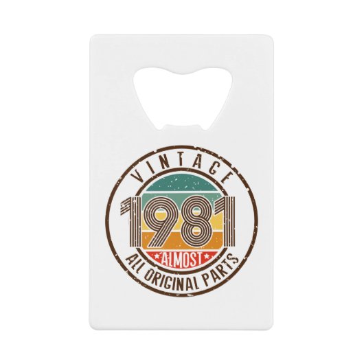 Vintage 1981 クレジットカード栓抜き (正面)