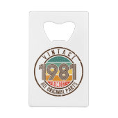 Vintage 1981 クレジットカード栓抜き (裏面)