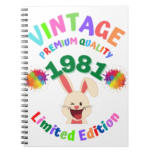 Vintage 1981 ノートブック (正面)