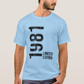Vintage 1981 Birthday, 45th Birthday Gift Tシャツ (正面)