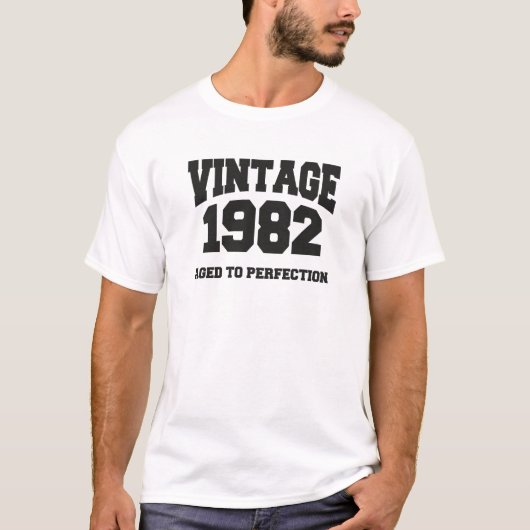 Vintage 1982 - Aged to perfection Tシャツ (正面)