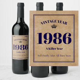 Vintage 1986 – A Killer Year | 40th Birthday Wine  ワインラベル