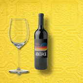 Vintage 1986 Retro Stripe Sun ワインラベル