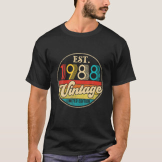 Vintage 1988 Made In 1988 34Th Birthday Funny 34 Y Tシャツ