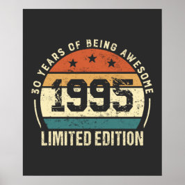 Vintage 1995 Retro 30th Birthday Gift   ポスター