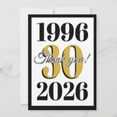 Vintage 1996 Milestone 30th Birthday   サンキューカード (正面)