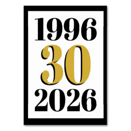 Vintage 1996 Milestone 30th Birthday   テーブルナンバー