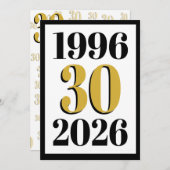 Vintage 1996 Milestone 30th Birthday   メニュー (正面/裏面)