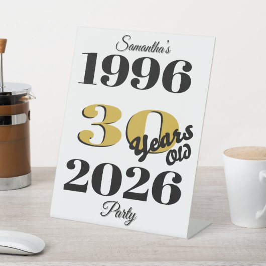 Vintage 1996 Milestone 30th Birthday   台座サイン (インサイチュ)