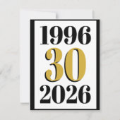 Vintage 1996 Milestone 30th Birthday 招待状 (正面)