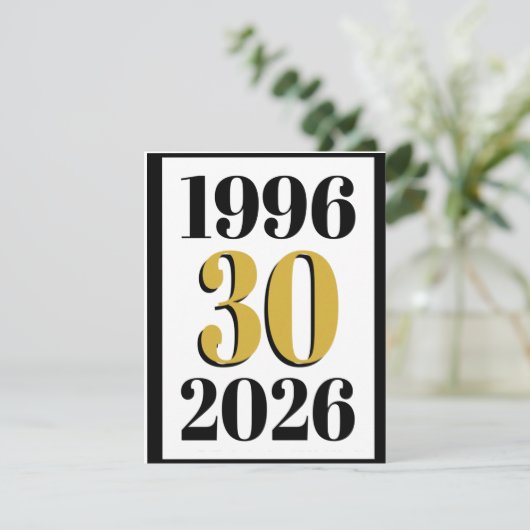 Vintage 1996 Milestone 30th Birthday 招待状 (スタンド正面)