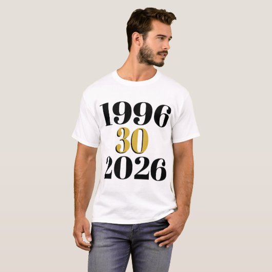 Vintage 1996 Milestone 30th Birthday  Tシャツ (正面フル)