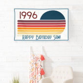 Vintage 1996 Retro Stripe Sun 30th Birthday 横断幕 (インサイチュ)