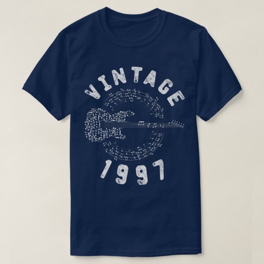 Vintage 1997 Birthday Limited Edition Guitar Music Tシャツ (デザイン正面)