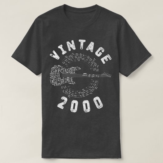 Vintage 2000 Birthday Limited Edition Guitar Music Tシャツ (デザイン正面)